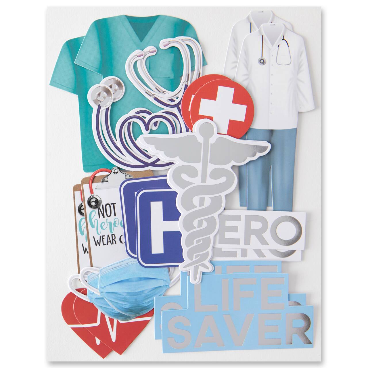 12 Pack: Medical Heroes Die Cut Stickers by Recollections™